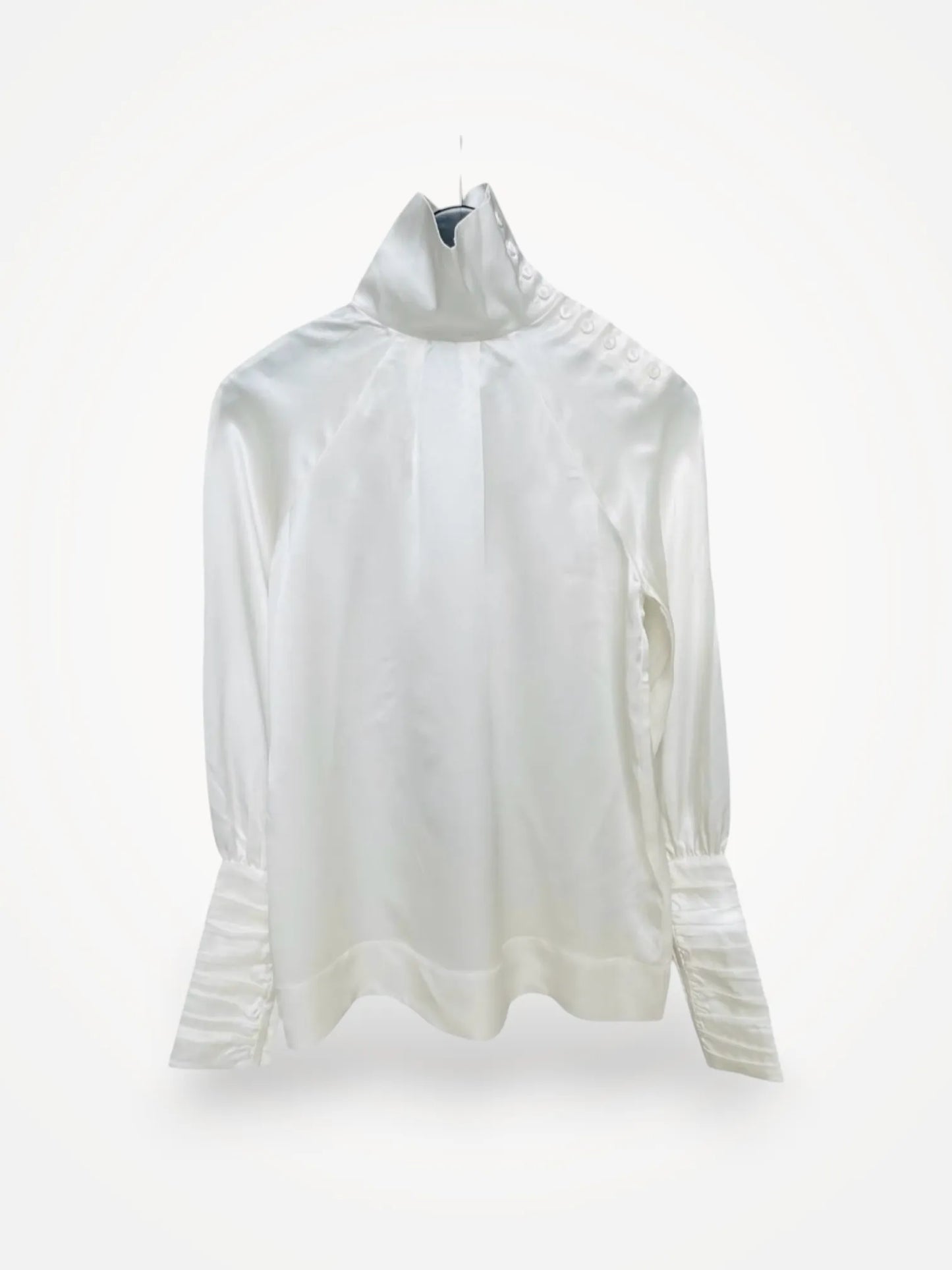 LiseLotte Westerlund High Collar Turtle-sidenblus NWT
