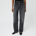 Women’s Mid-waist Barrel Leg Denim Jeans