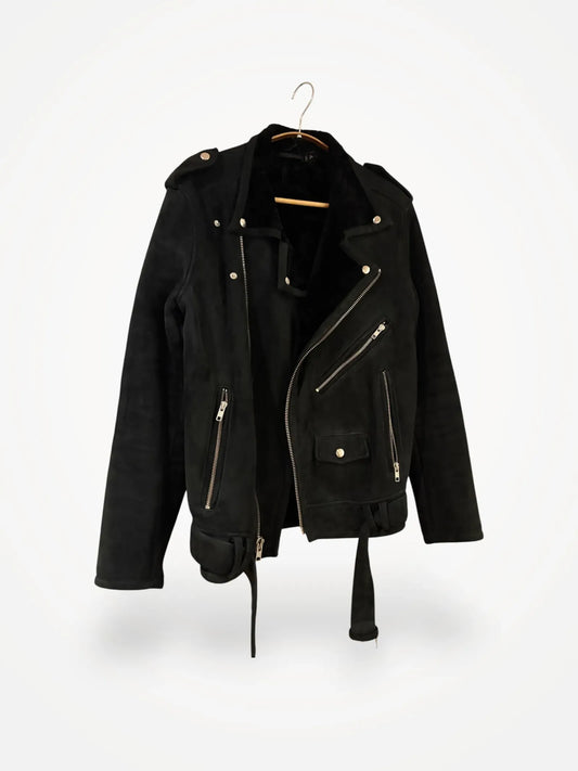 BLK DNM Shearling Biker-skinnjacka