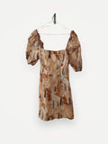 & Other Stories Orange Miniklänning Med Puffarmar Dress