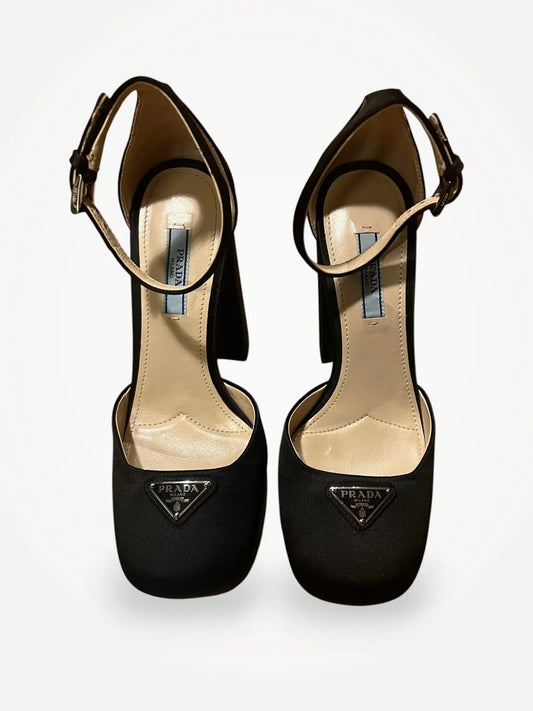 Prada Satin Platform Heels