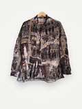 Acne Studios Sonia Theatre Print Linen Blouse