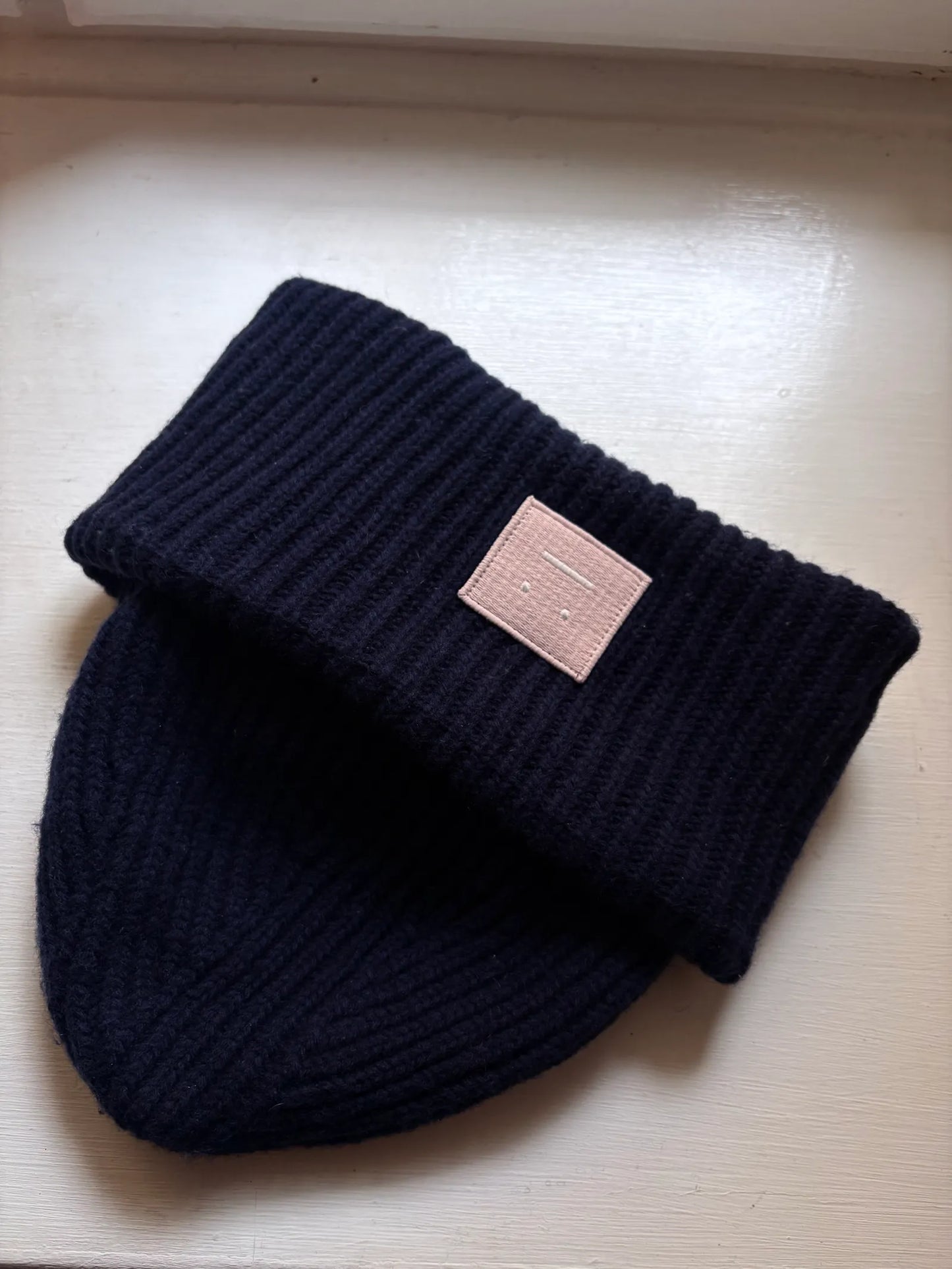Acne Studios Logo Face Beanie Hat