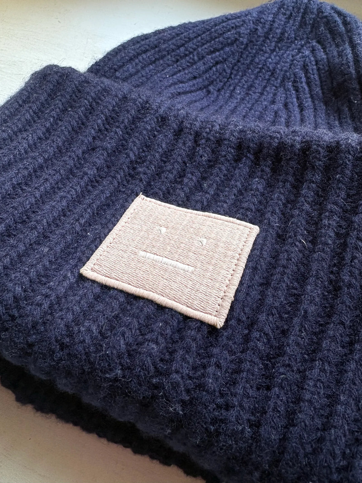 Acne Studios Logo Face Beanie Hat