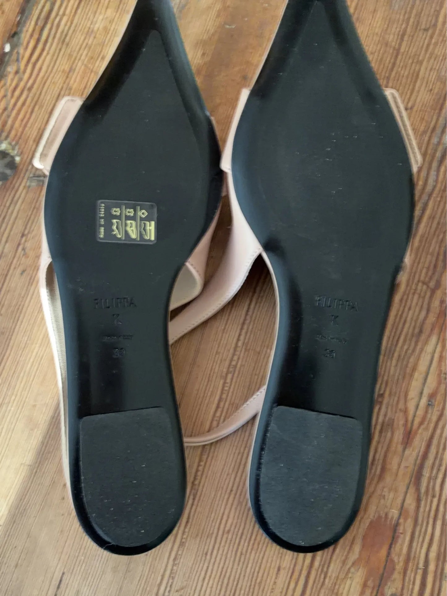 Filippa K Sling Back Flats Powder Beige-skinnskor NWOT