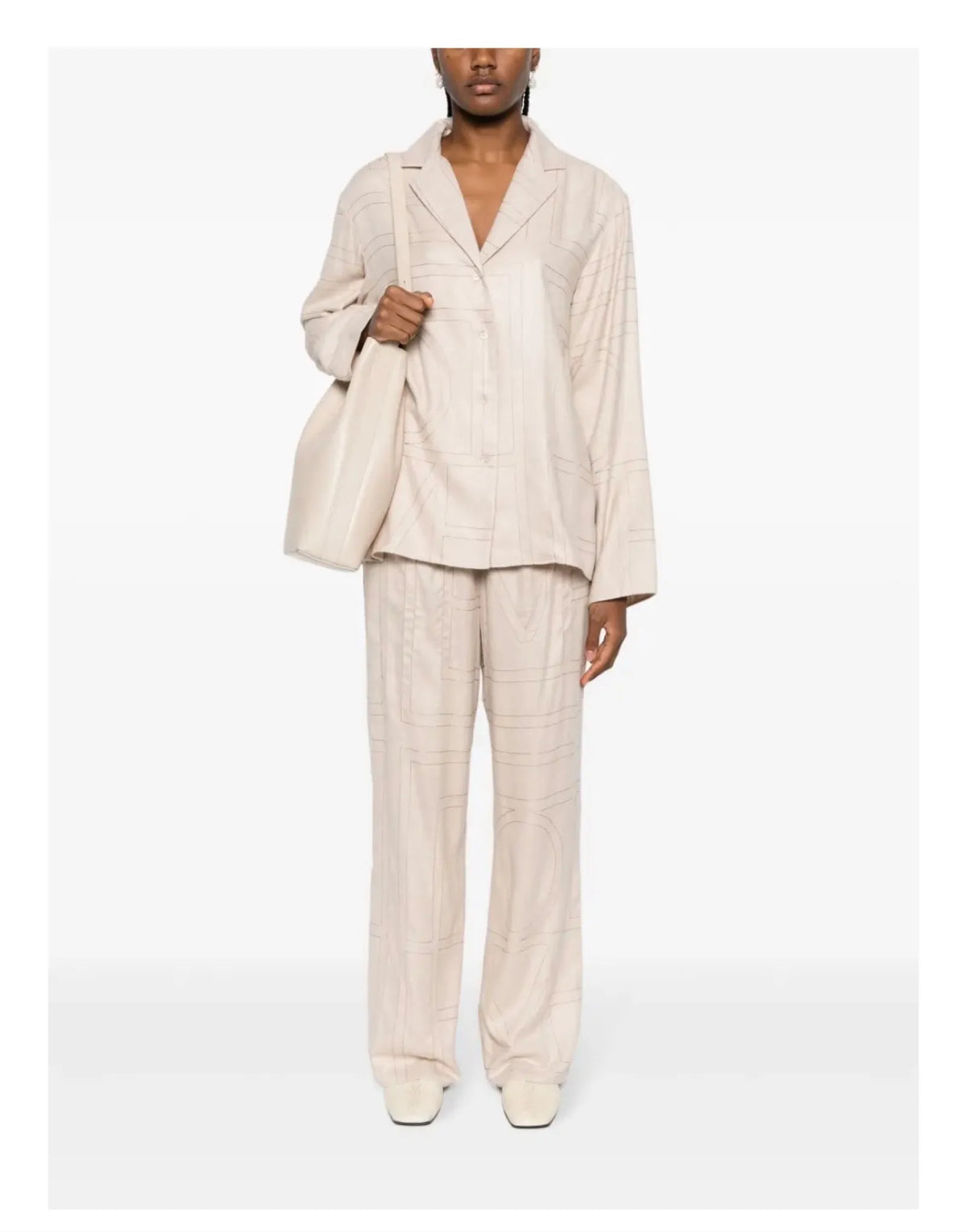 Toteme Monogram Flannel Pj Bottoms-byxor NWT