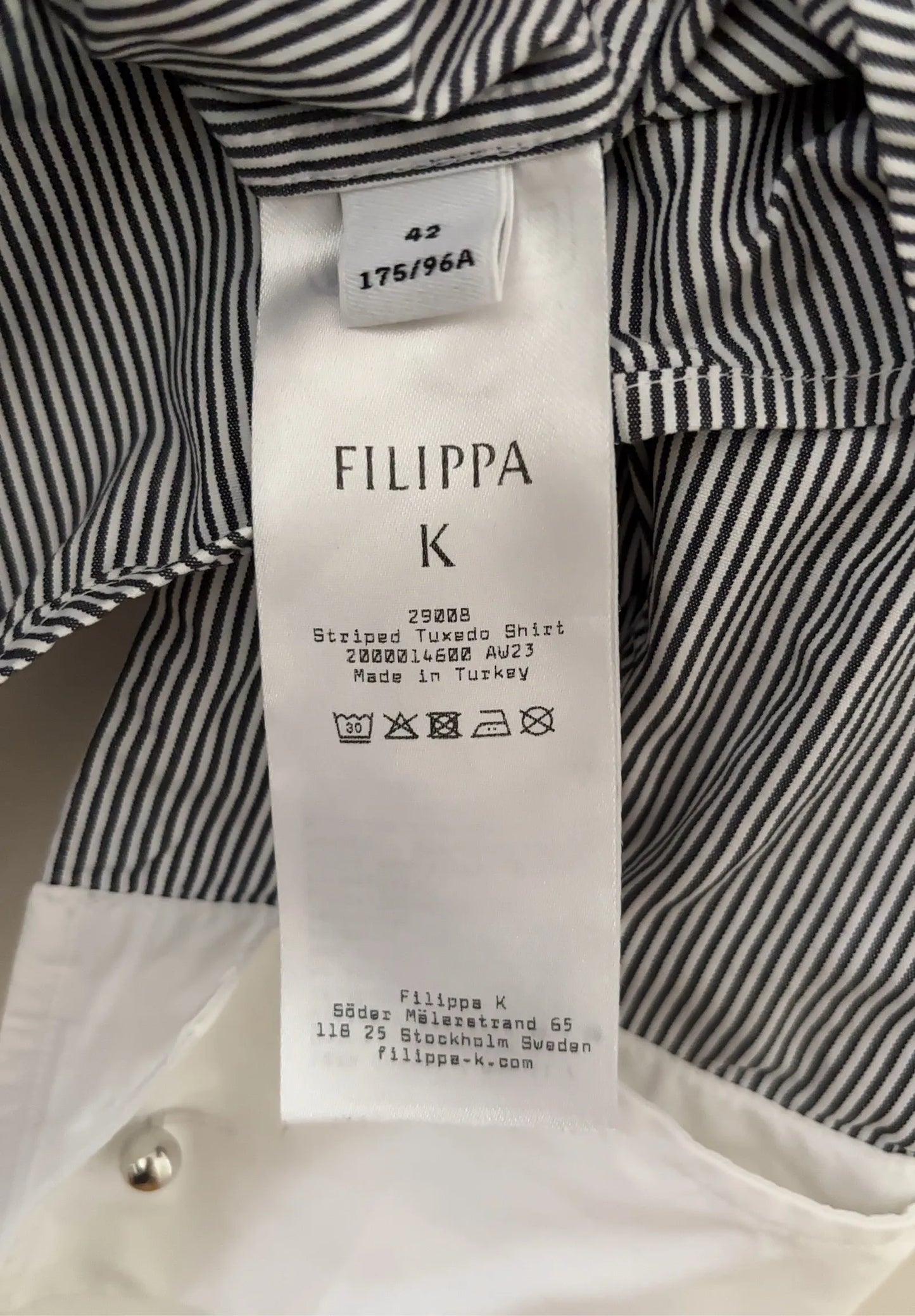 Filippa K Striped Tuxedo-skjorta