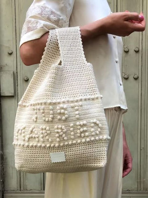 Shrimps-ullhandväska