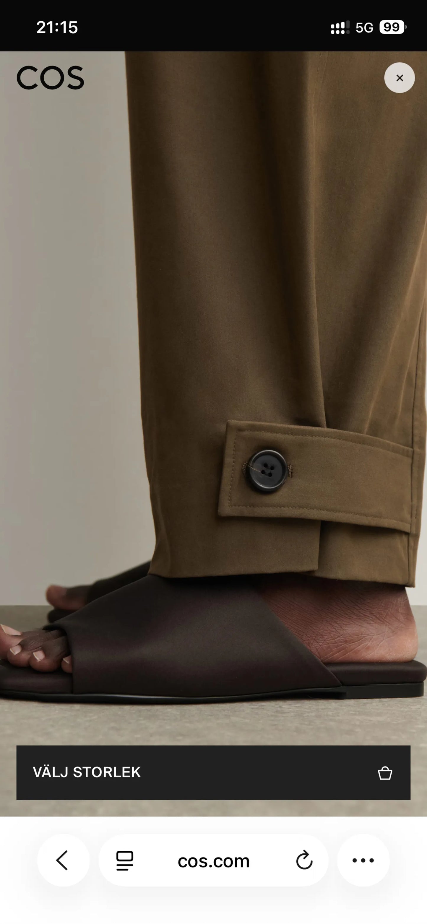 Cos Utilityinspirerade Barelleged Trousers