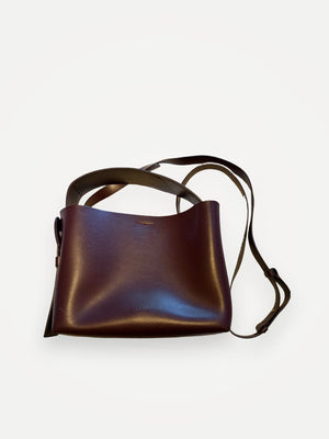 Arket Burgundy Leather Tote Shoulder bag