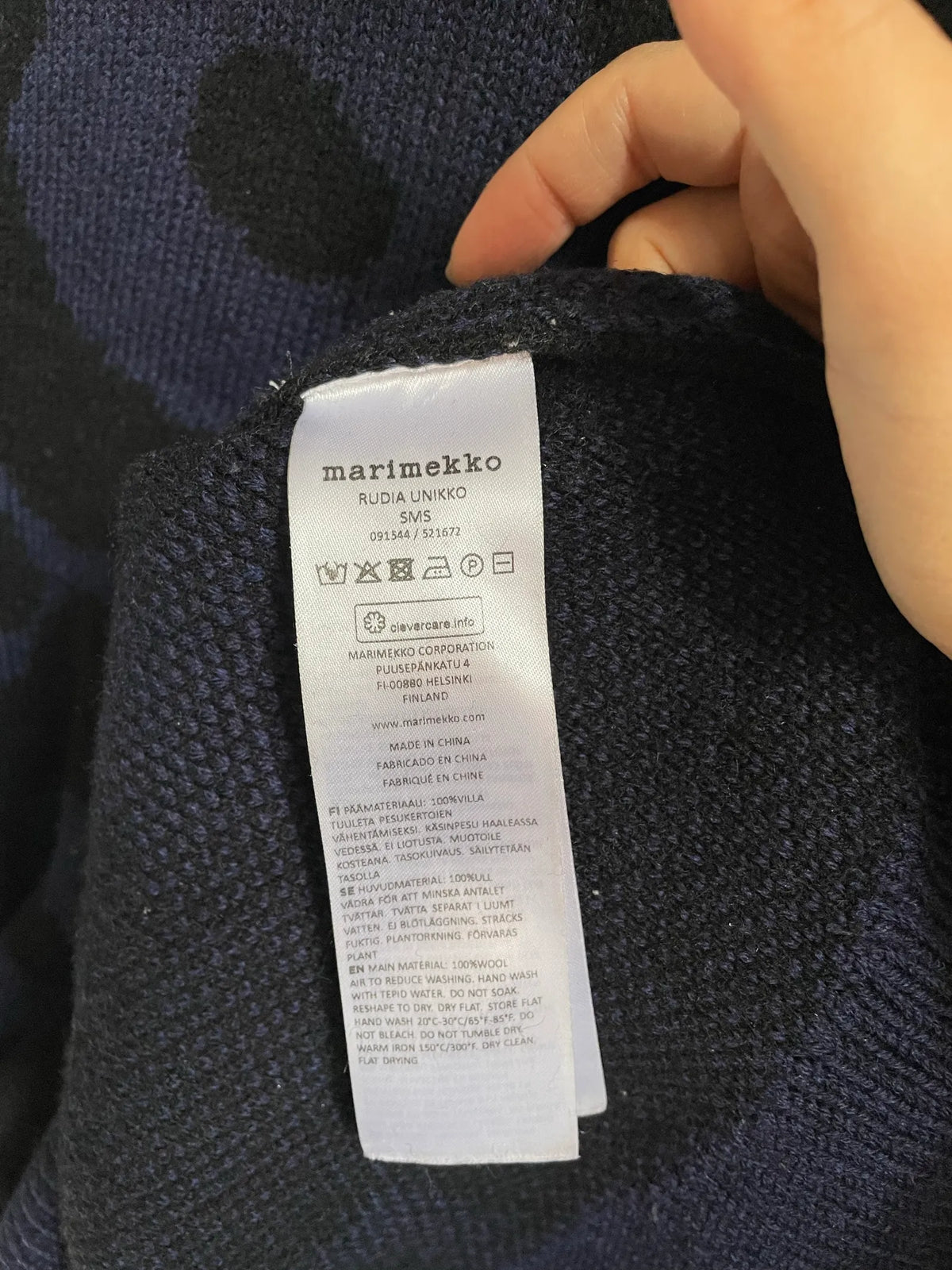 Marimekko-ullpolotröja