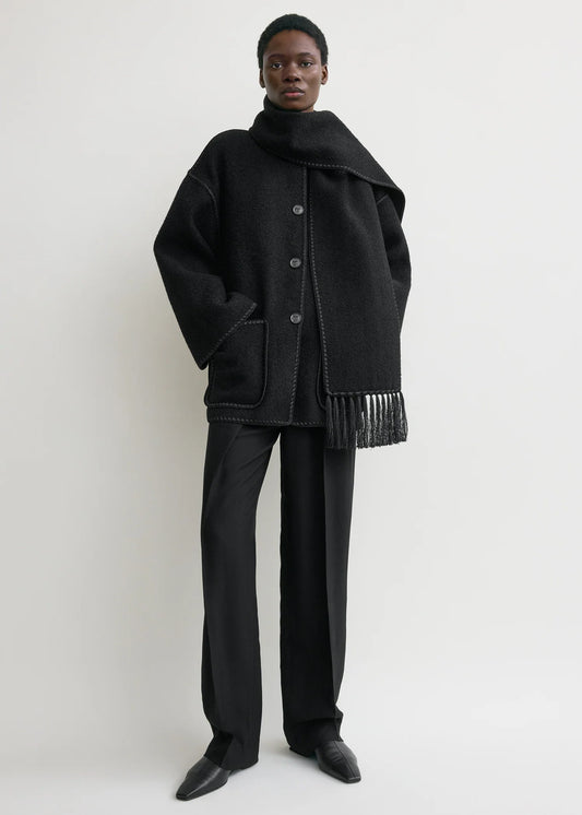 Toteme Embroidery Scarf Jacket-ulljacka