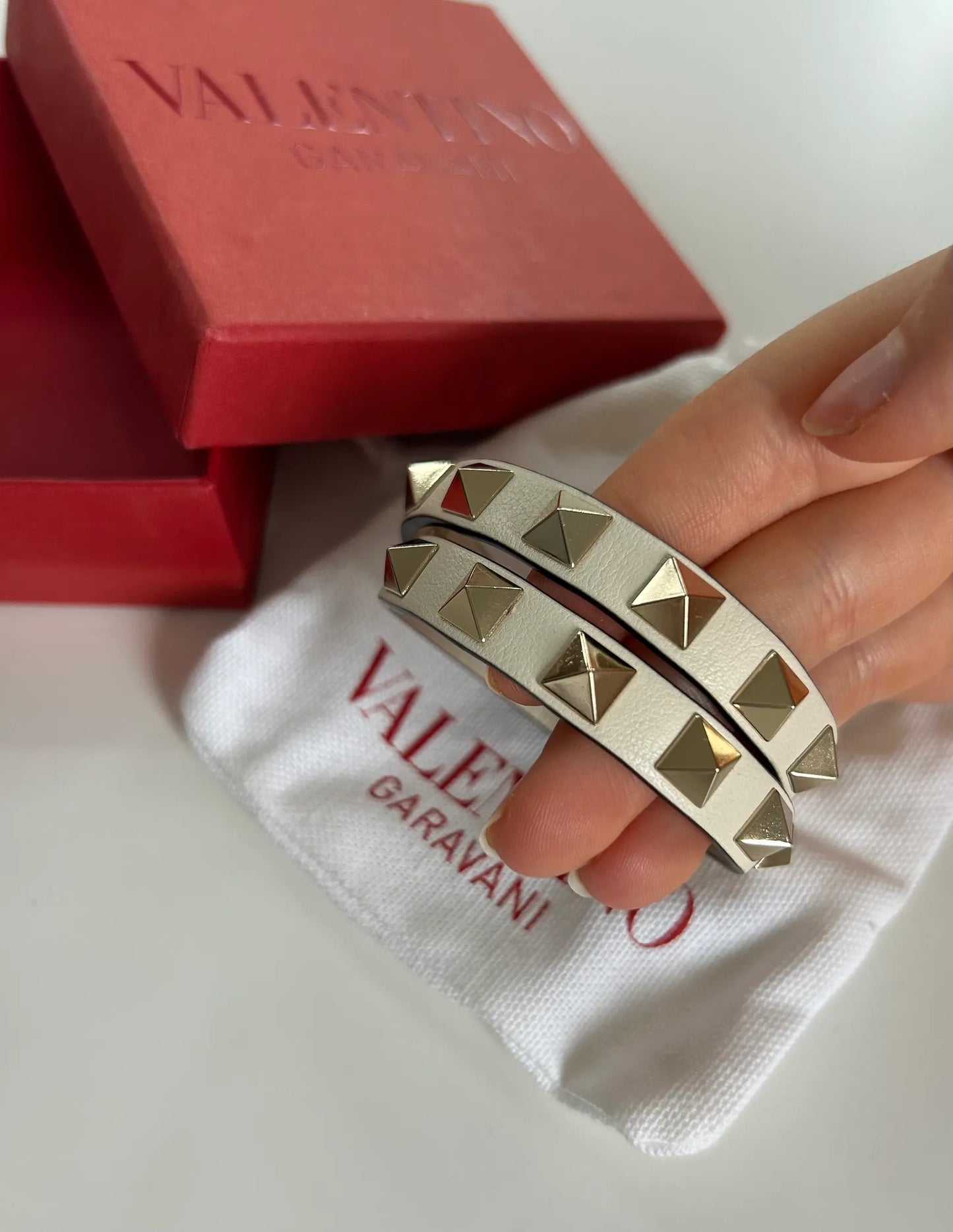 Valentino Rockstud Leather Bracelet
