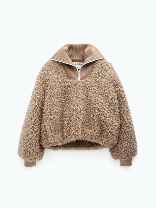 Filippa K Half Sip Faux Fur Jacket