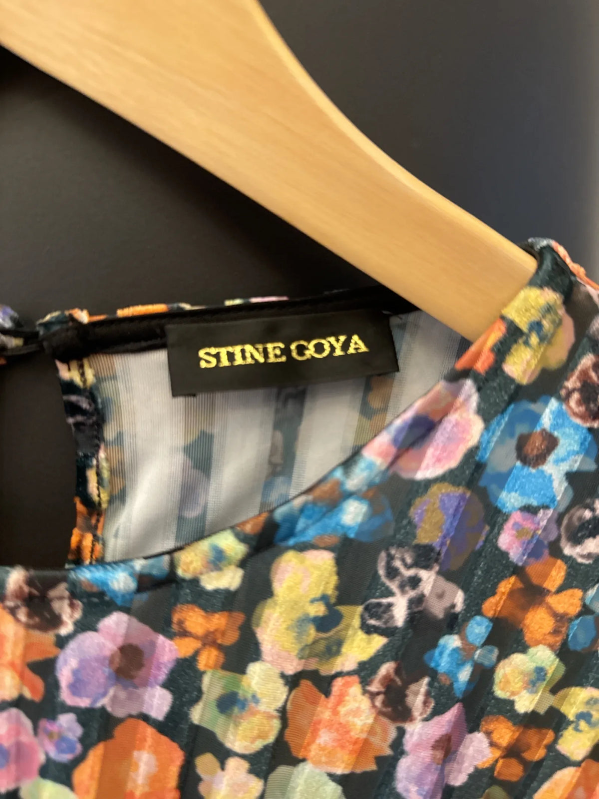 Stine Goya Linn Velvet Flower Dress