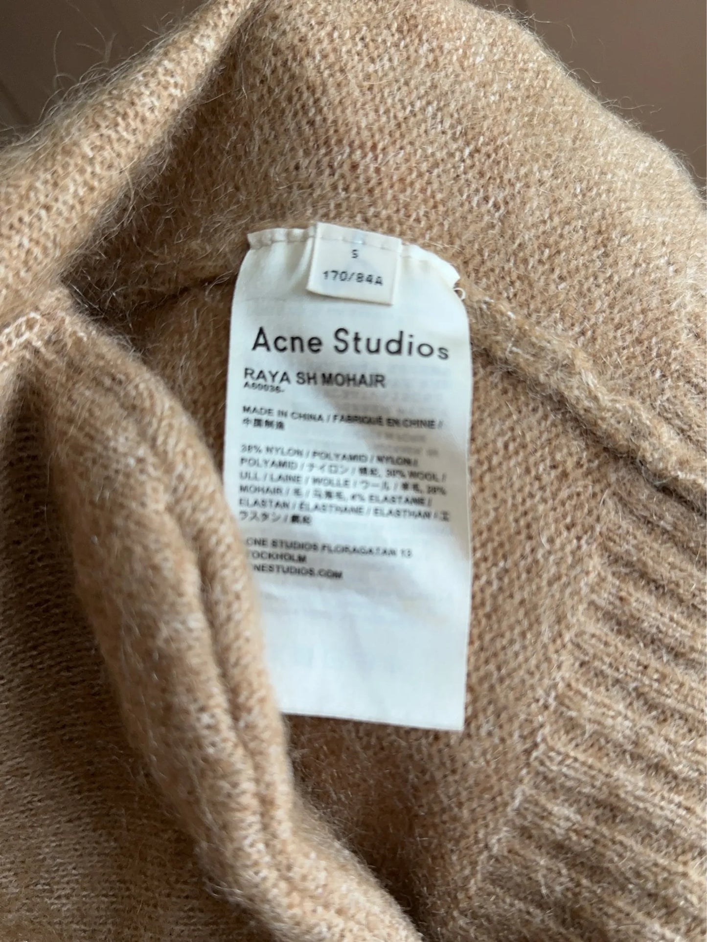 Acne Studios Raya Sh Mohair-ulltröja NWOT