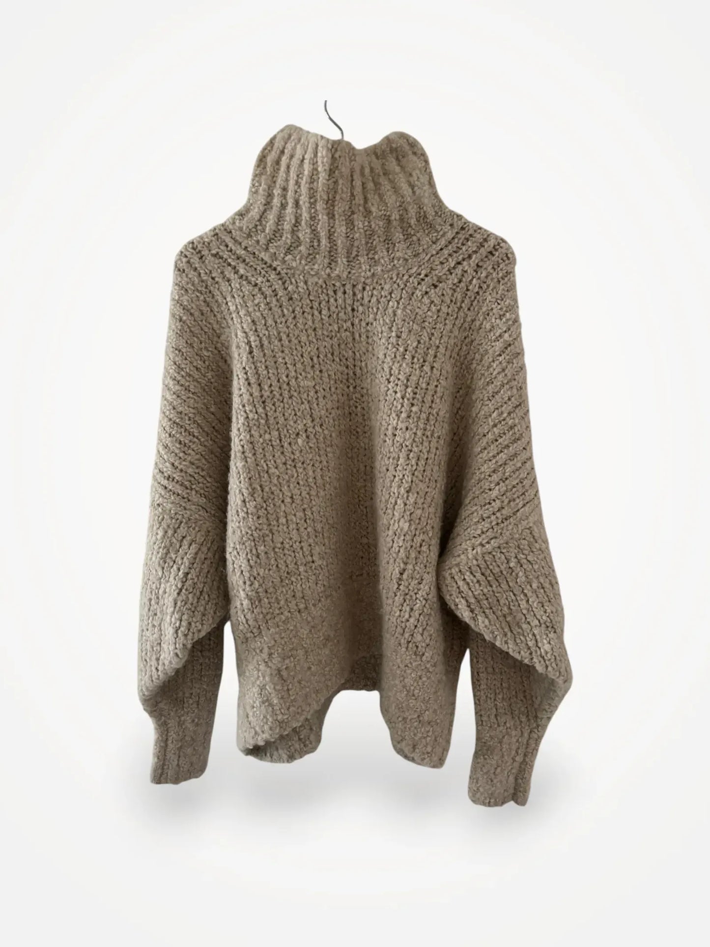 Toteme Alpaca Bouclé Turtleneck Bone-ullpolotröja