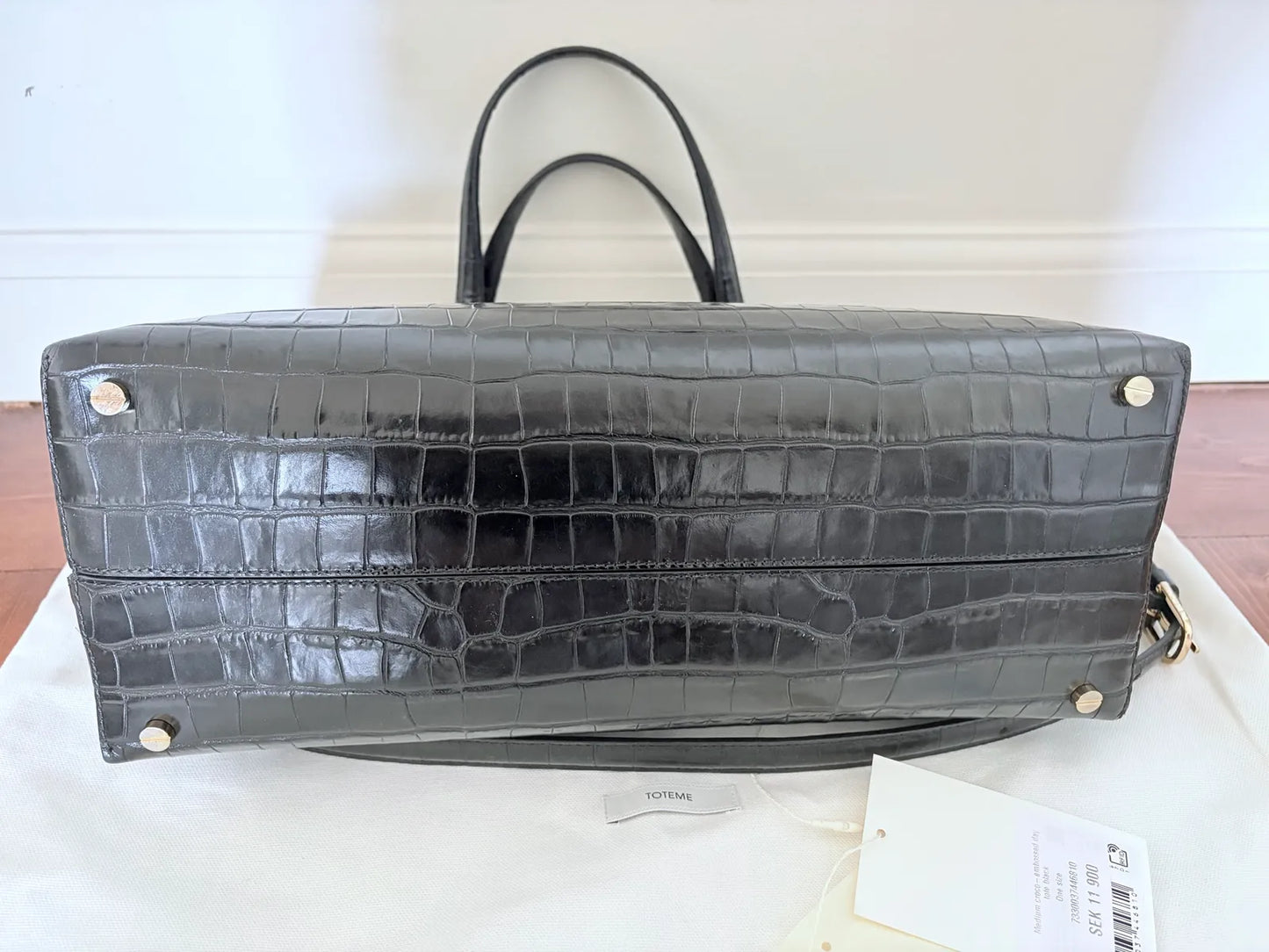 Toteme Day Tote Medium Croco-skinnhandväska