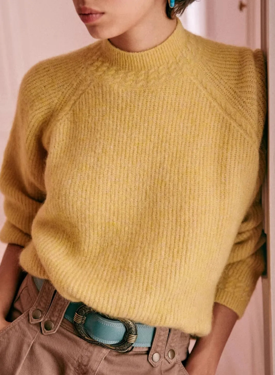 Sézane Otis In Light Honey-ulltröja
