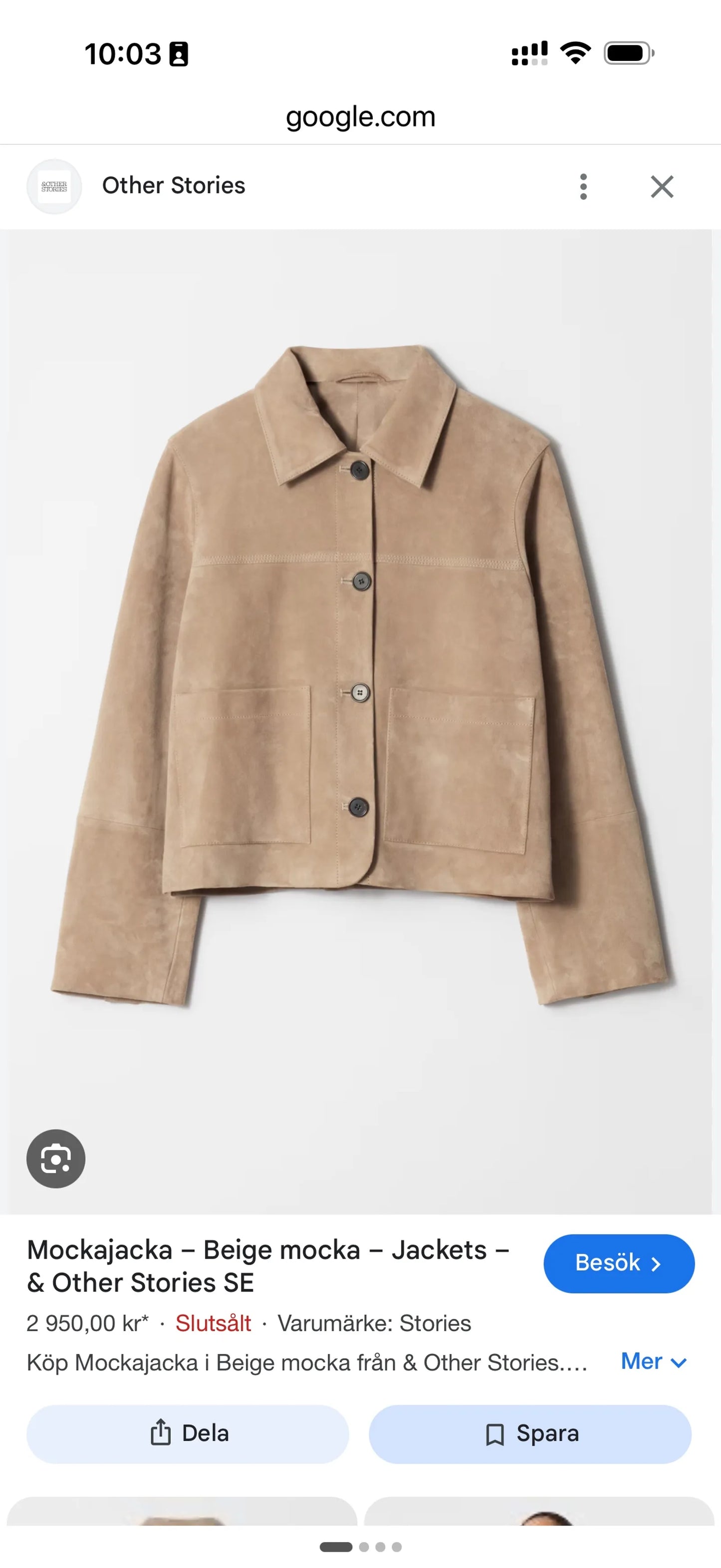 & Other Stories Mockajacka - Beige Mocka-jacka