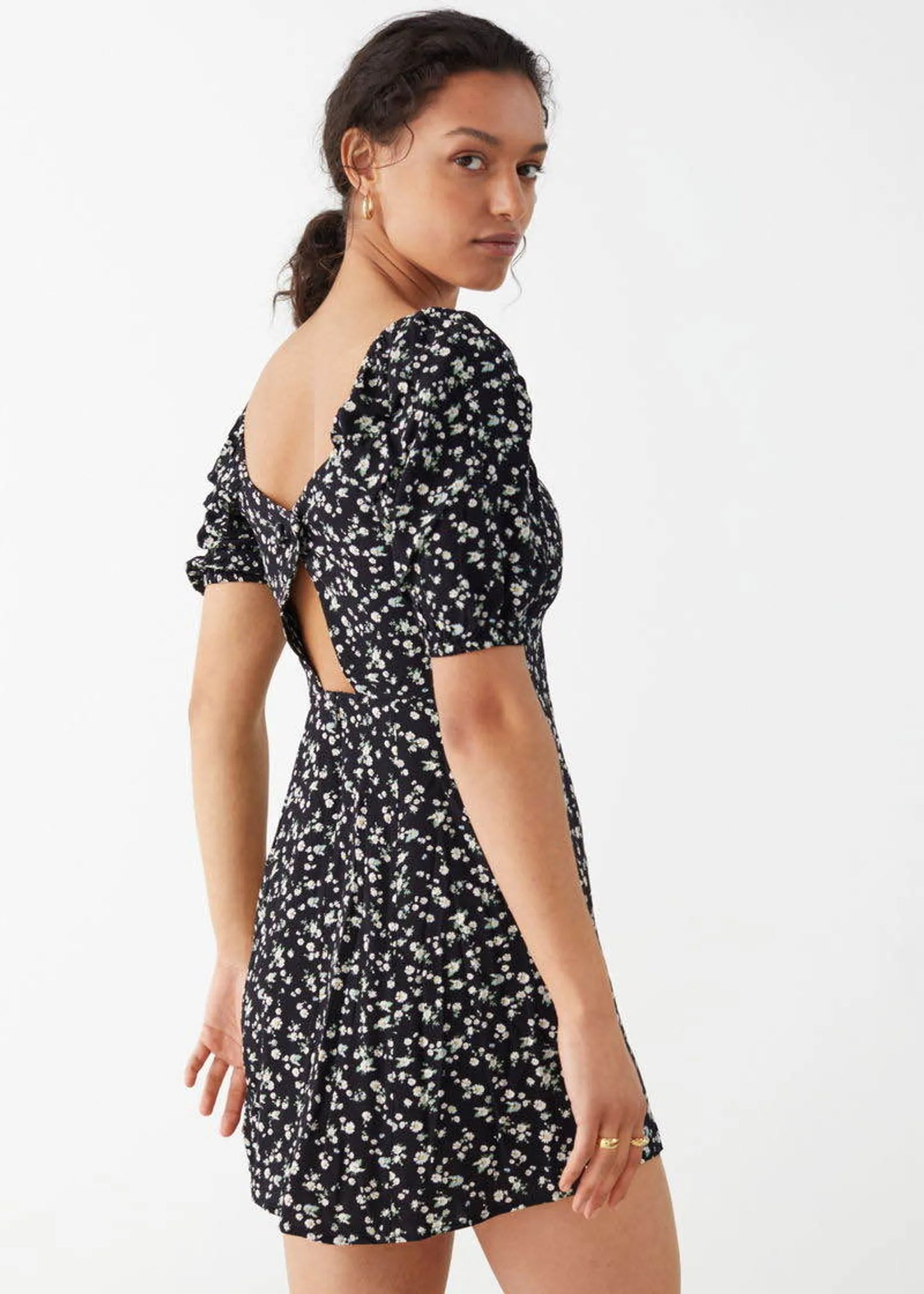 & Other Stories Puff Sleeve Mini Dress