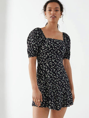 & Other Stories Puff Sleeve Mini Dress