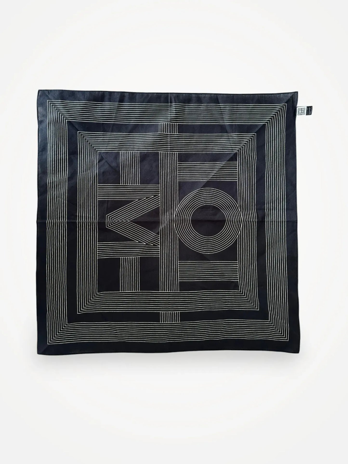 Toteme Striped Monogram Silk Cotton-sidensjal NWOT