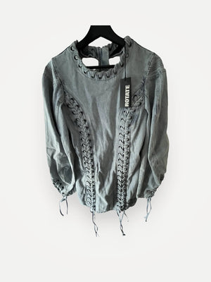 Rotate Denim Laced Mini-klänning NWT