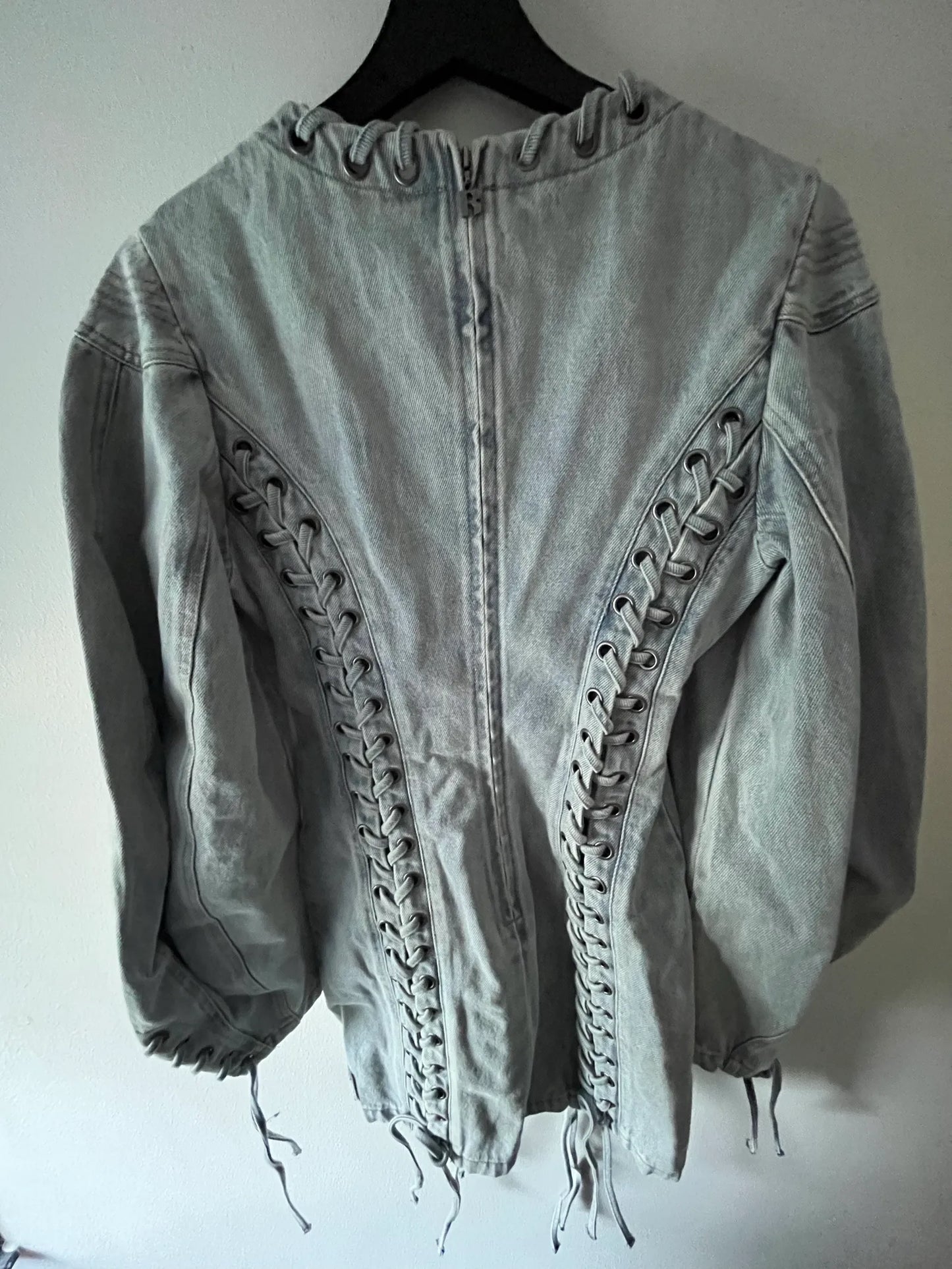 Rotate Denim Laced Mini-klänning NWT