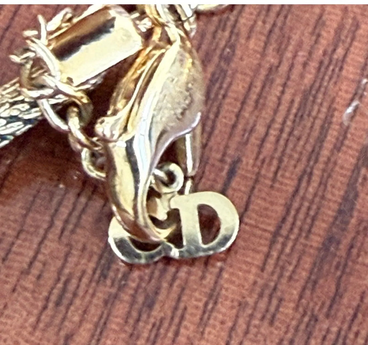 Christian Dior Cd Navy-skinnhalsband