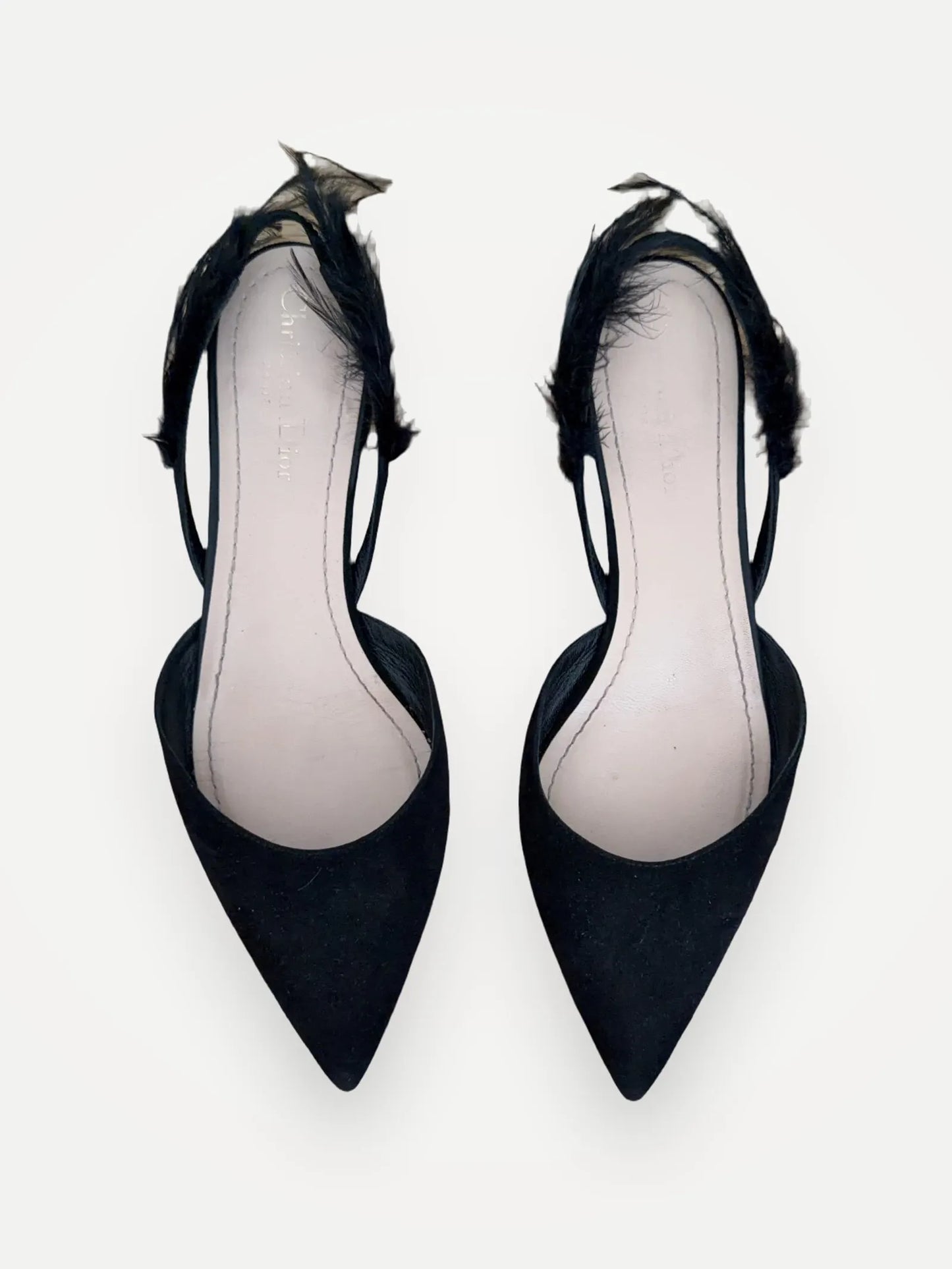 Christian Dior Suede Feather Dior Ethnie Flats-skinnballerinaskor