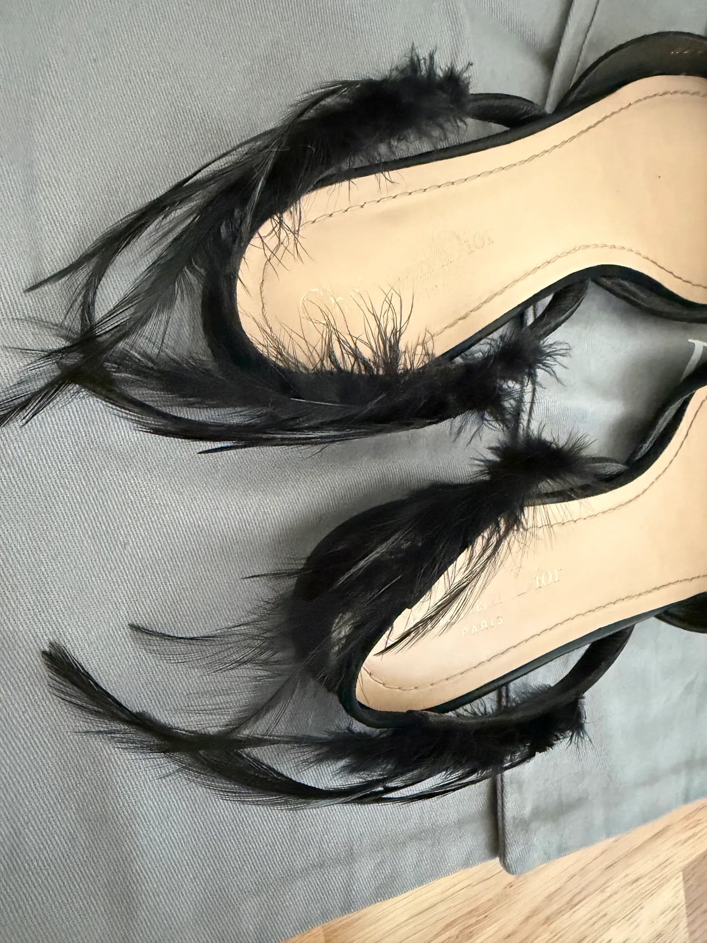 Christian Dior Suede Feather Dior Ethnie Flats-skinnballerinaskor