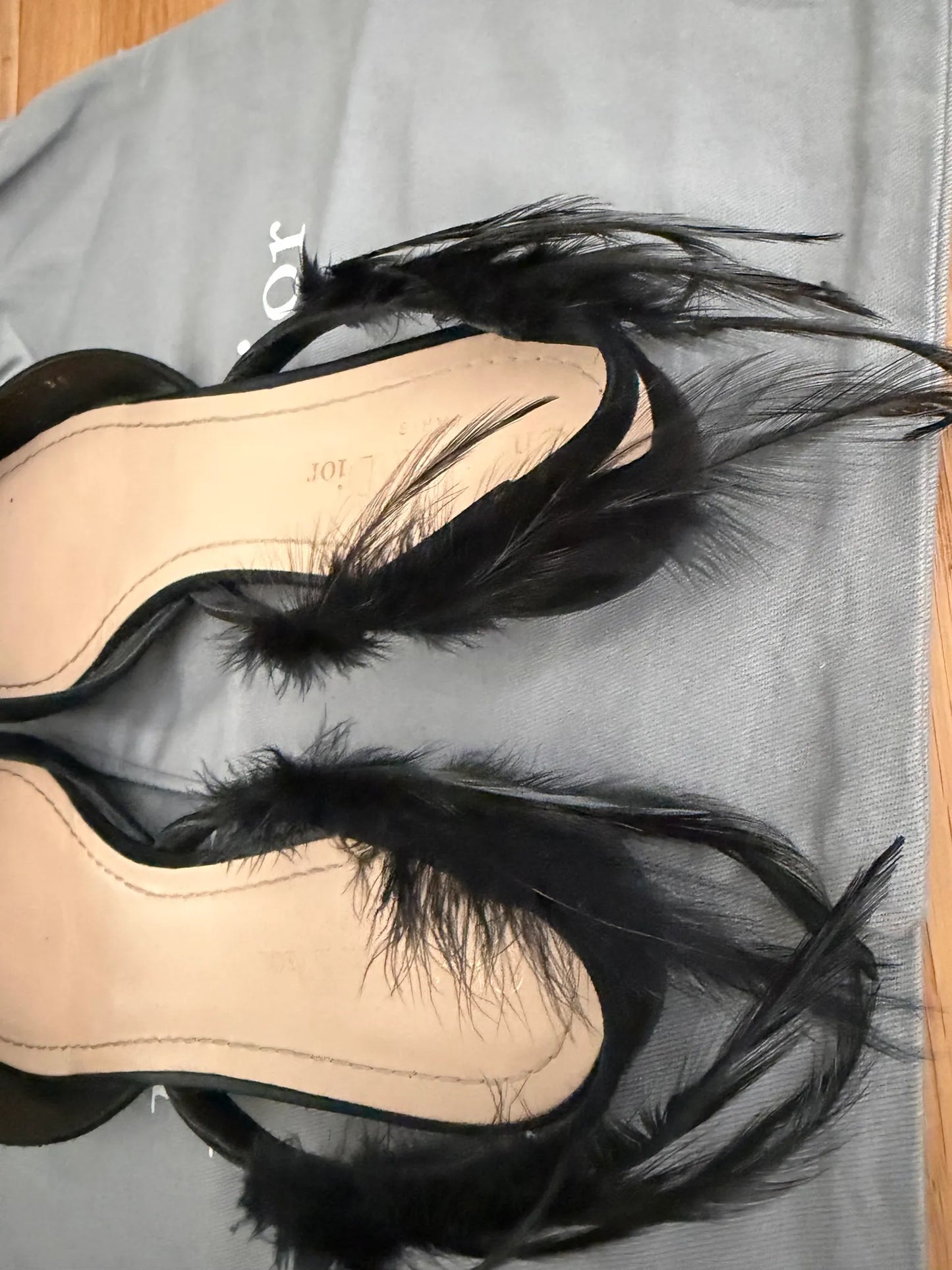 Christian Dior Suede Feather Dior Ethnie Flats-skinnballerinaskor