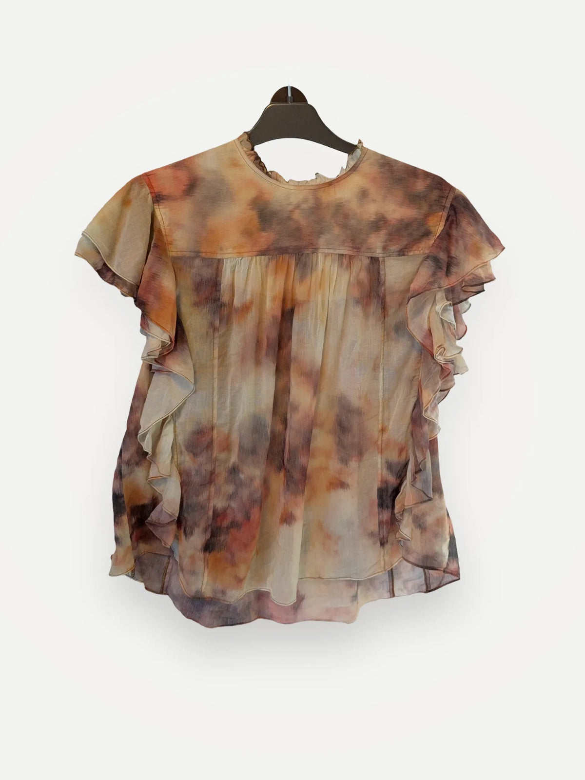 Isabel Marant Marant Etoile Daliyane Printed Ruffled Cotton Blouse