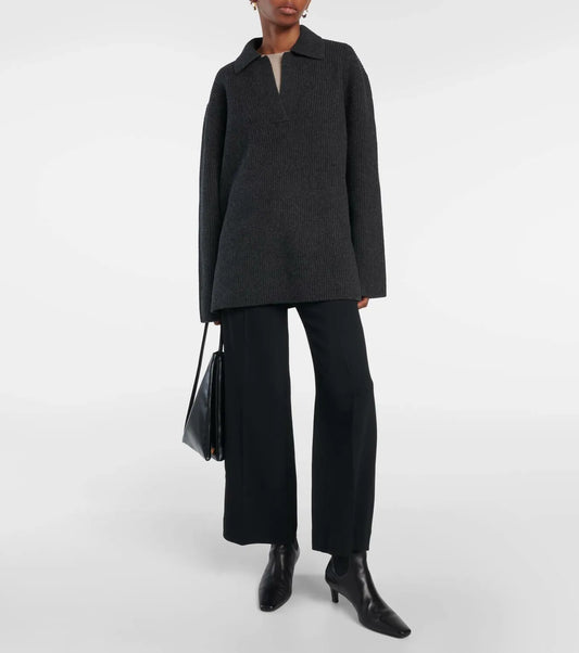 Toteme Knitted Polo-ulltröja