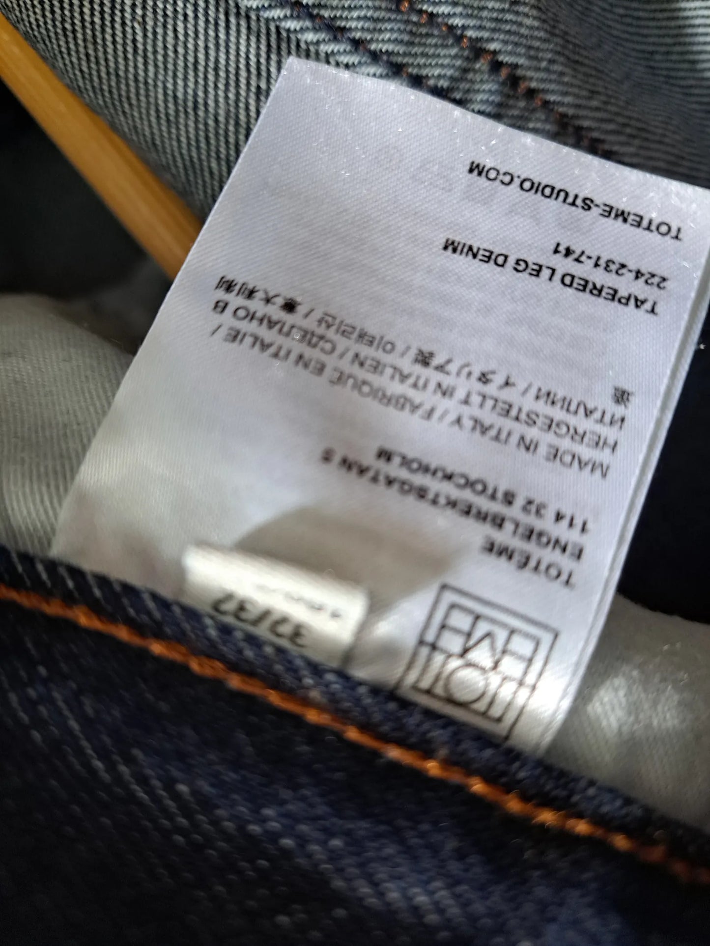 Toteme Tapered Denim Jeans