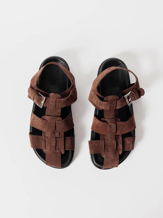 Blankens Sanremo Sempre Brown Suede Sandals