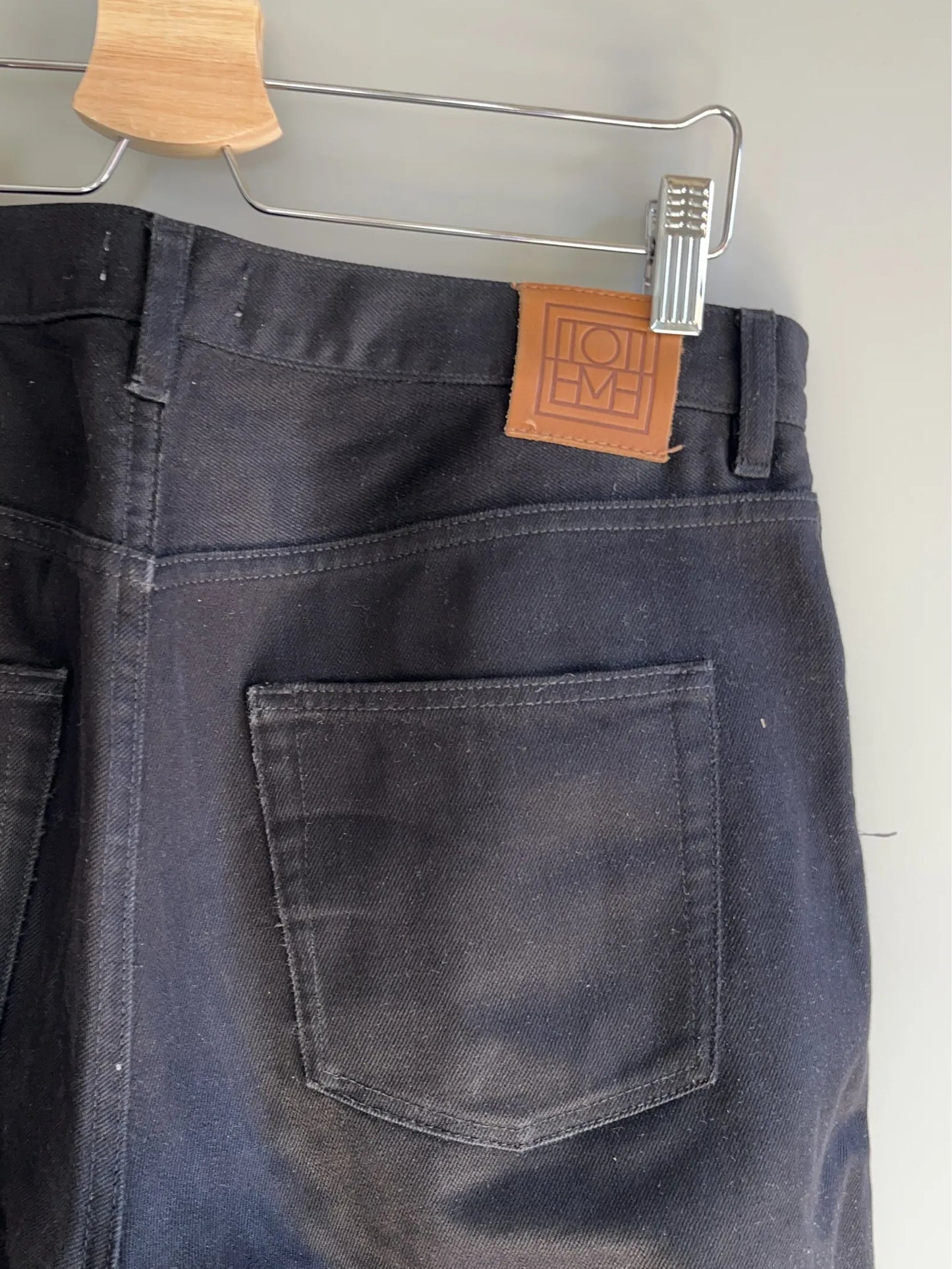 Toteme Twisted Seam Black Jeans