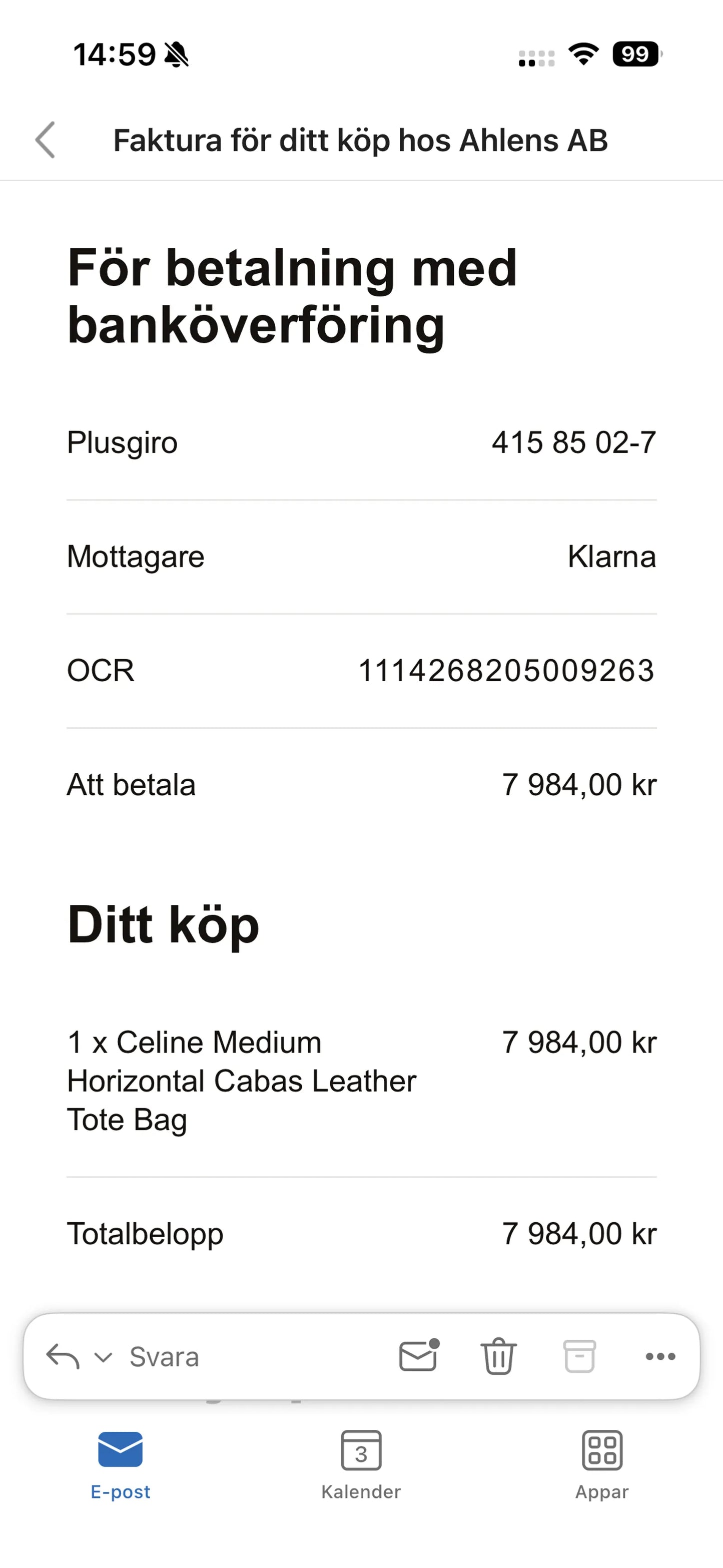 Céline Cabas Lether Tote-skinnaxelremsväska