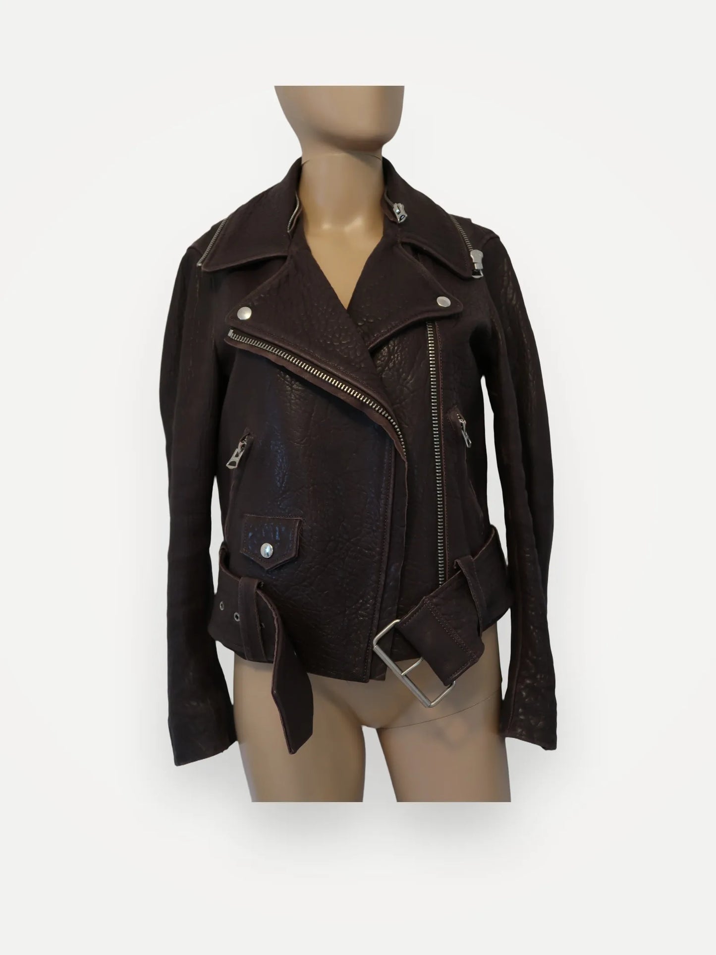 Acne Studios Velocite Leather Biker-skinnjacka