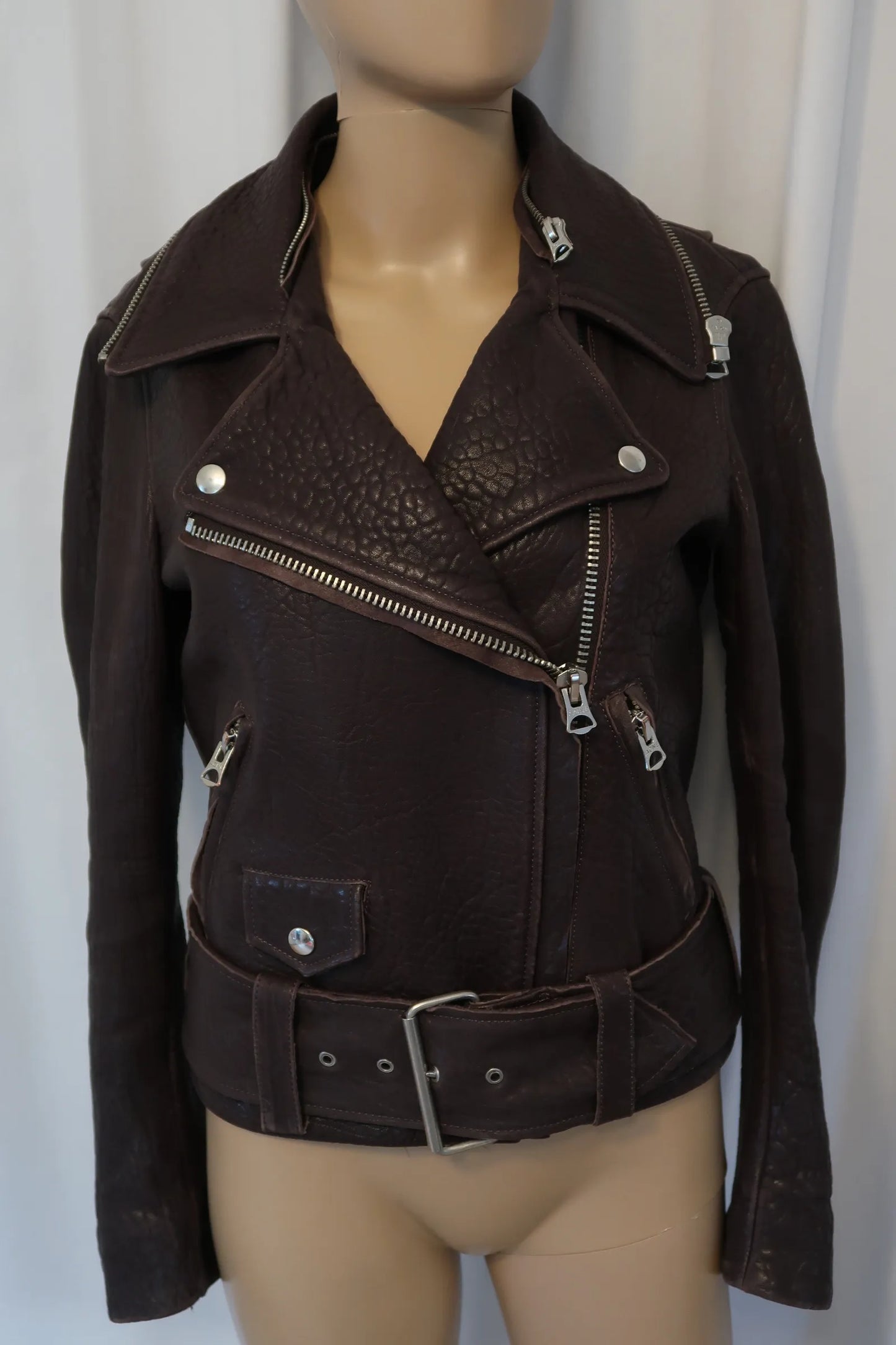 Acne Studios Velocite Leather Biker-skinnjacka
