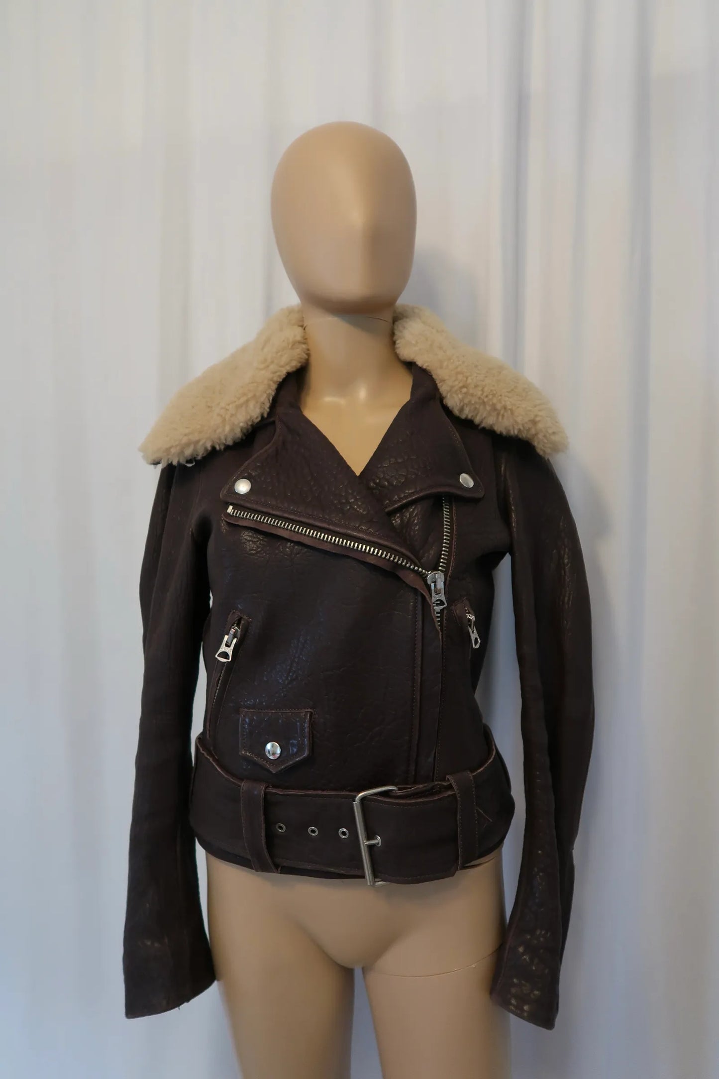 Acne Studios Velocite Leather Biker-skinnjacka