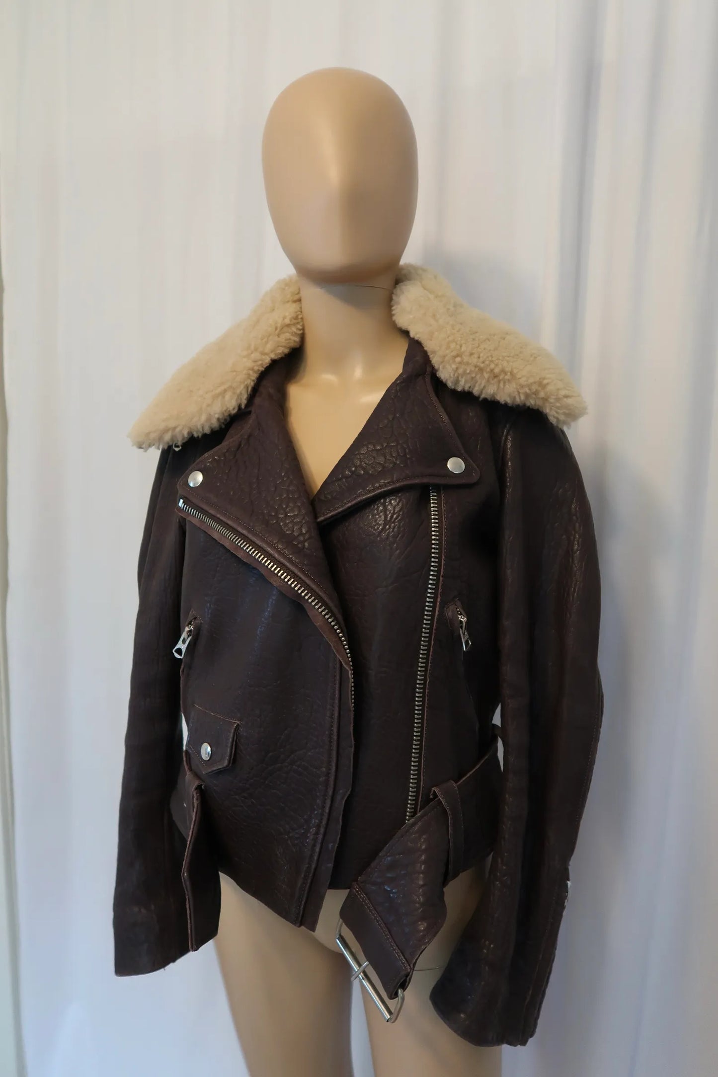 Acne Studios Velocite Leather Biker-skinnjacka