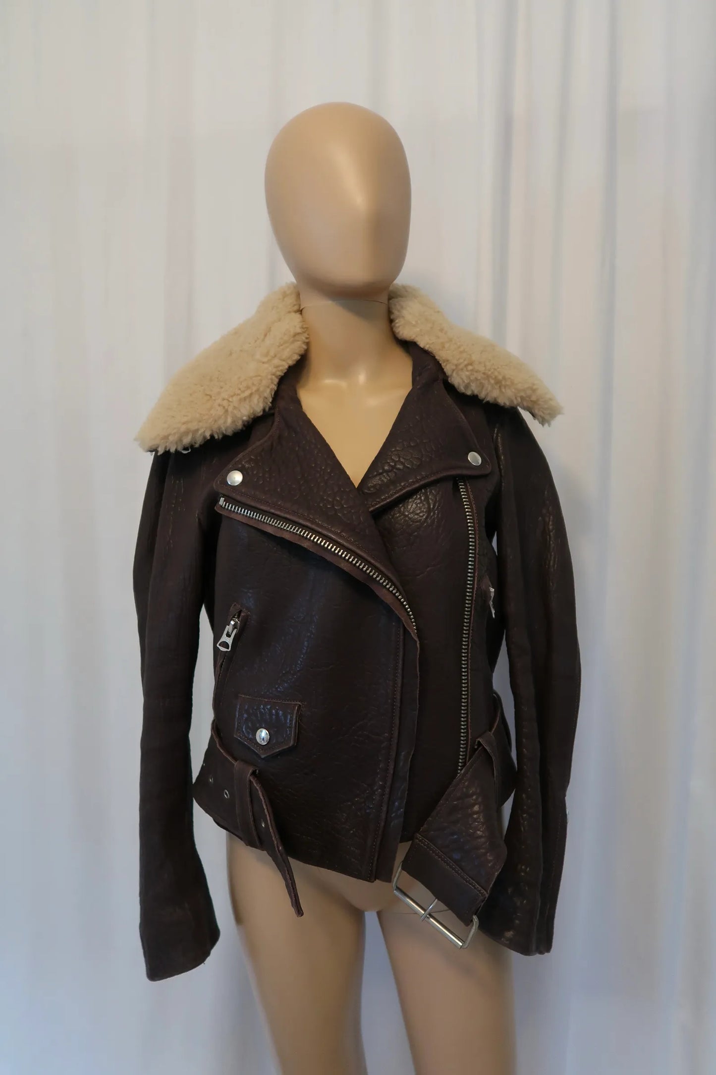 Acne Studios Velocite Leather Biker-skinnjacka