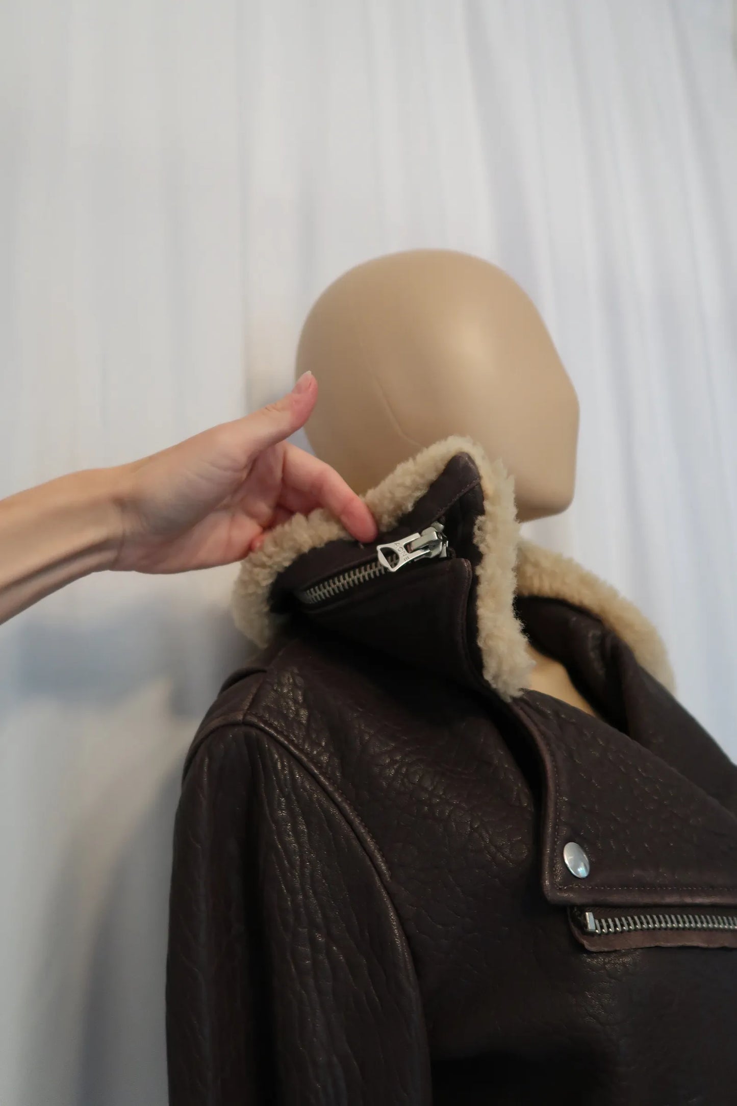 Acne Studios Velocite Leather Biker-skinnjacka