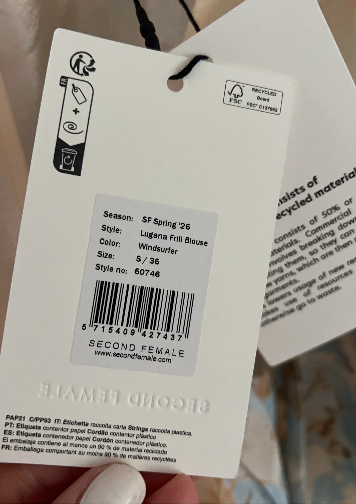 Second Female-blus NWT