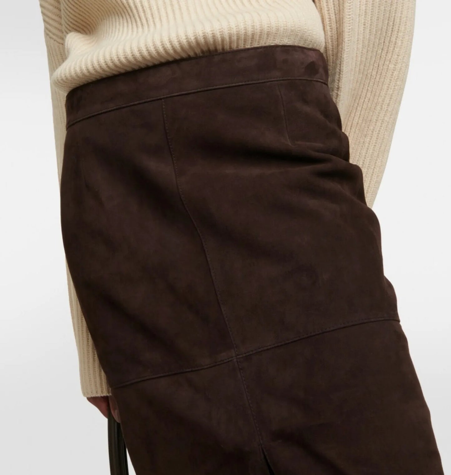 Toteme Paneled Suede Skirt