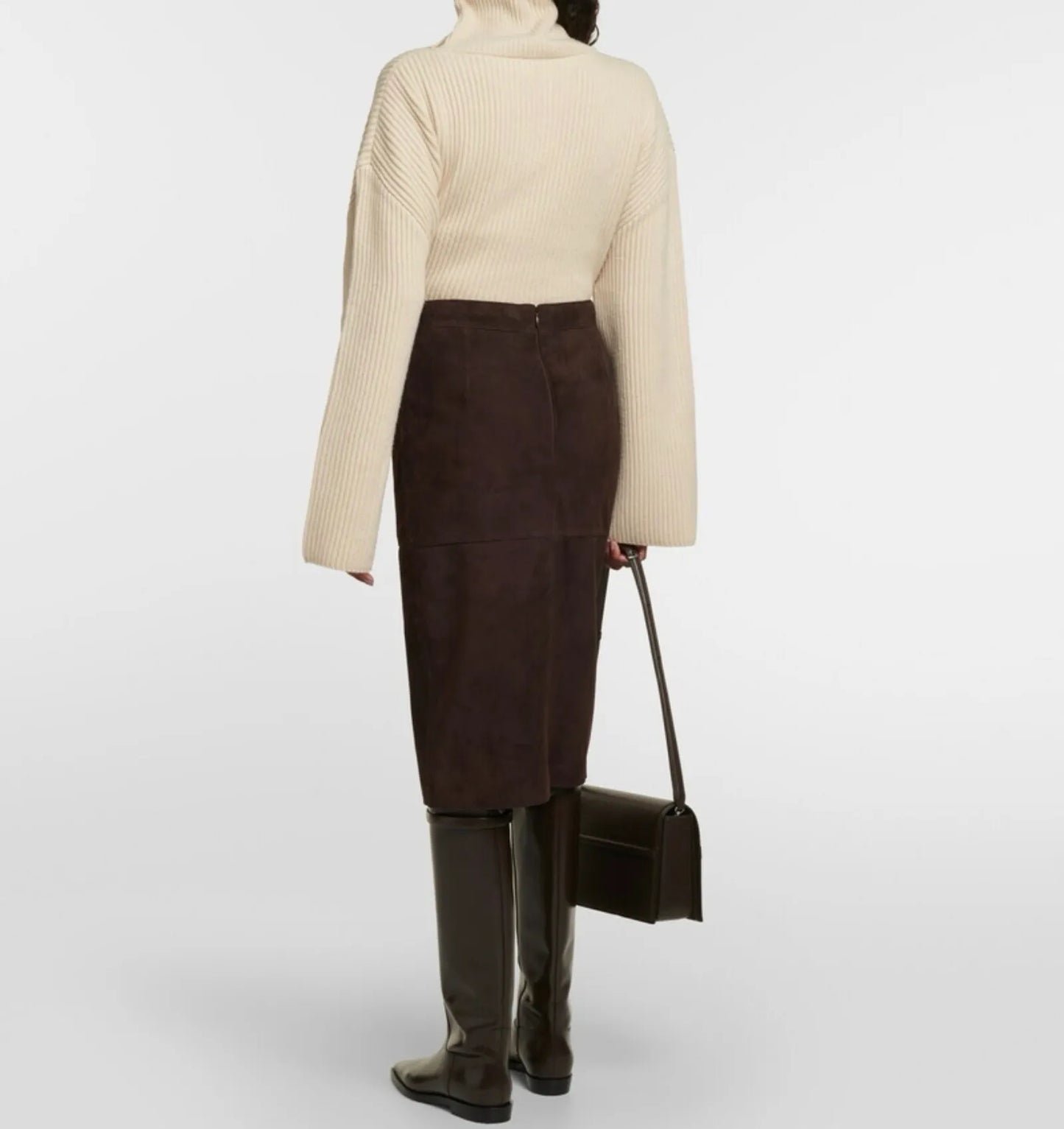 Toteme Paneled Suede Skirt