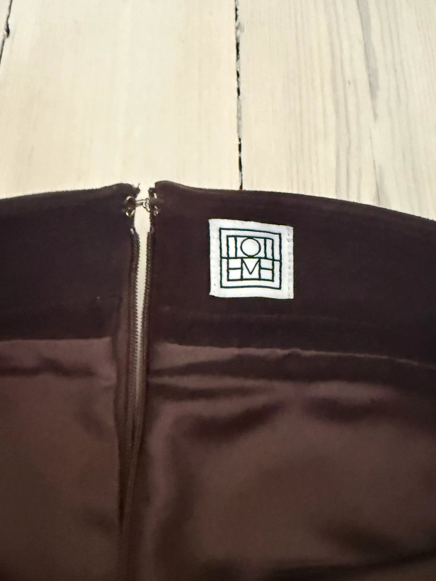 Toteme Paneled Suede Skirt