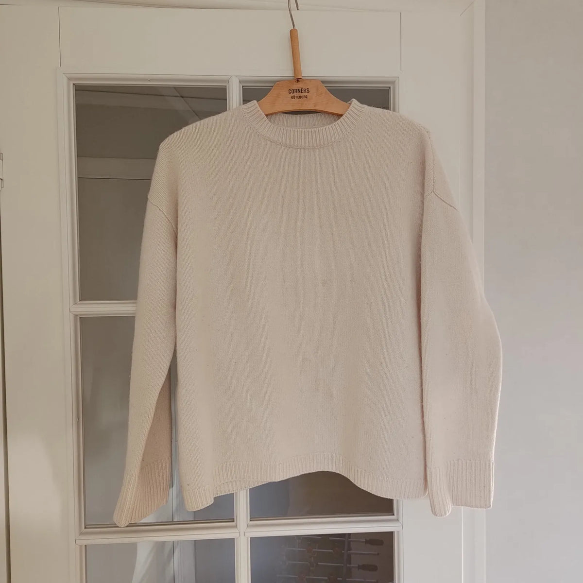 Soft Goat Women The Crewneck Feather White S-kashmirtröja